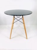 Stół skandynawski okrągły STELLA NERO 90 - II GATUNEK
