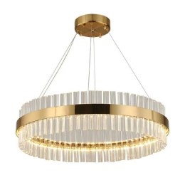 MONAKO piękny złoty żyrandol LED z kryształami Ø40 cm