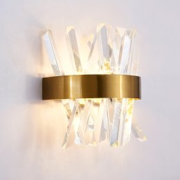 Monte Carlo ZŁOTY KINKIET z pięknymi kryształami 25x30cm Crystal GOLD 11614