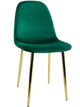 Krzesło tapicerowane GIULIA VELVET GREEN GOLD - II GATUNEK