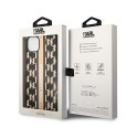 Karl Lagerfeld Monogram Stripe - Etui iPhone 14 (brązowy)
