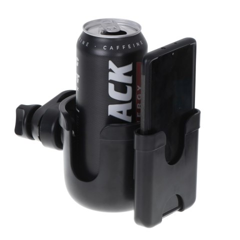 Uchwyt na butelkę kubek telefon do wózka na rower 2w1