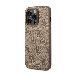 Guess 4G Metal Gold Logo - Etui iPhone 14 Pro Max (brązowy)