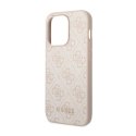 Guess 4G Metal Gold Logo - Etui iPhone 14 Pro Max (różowy)