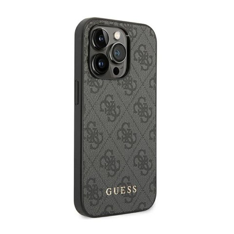 Guess 4G Metal Gold Logo - Etui iPhone 14 Pro Max (szary)