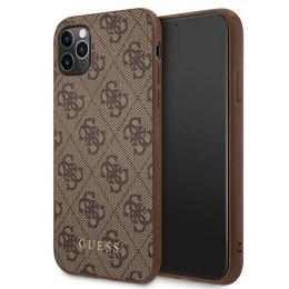Guess 4G Metal Gold Logo - Etui iPhone 11 Pro (brązowy)