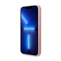 Guess Glitter Flakes Metal Logo Case - Etui iPhone 14 (różowy)
