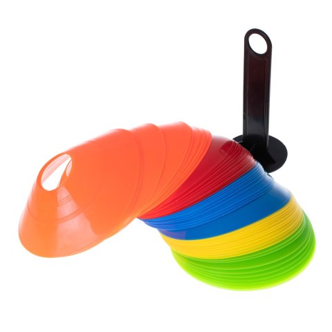 Pachołki treningowe piłkarskie do piłki nożnej elastyczne zestaw 50 sztuk