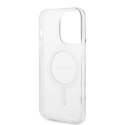 Guess Bundle Pack MagSafe IML Marble - Zestaw etui + ładowarka MagSafe iPhone 14 Pro (biały/złoty)
