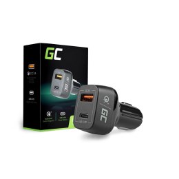 Green Cell - Ładowarka samochodowa USB-C Power Delivery + USB Quick Charge 3.0