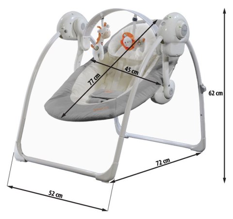 Bujaczek automatyczny KIDI SWING - szary