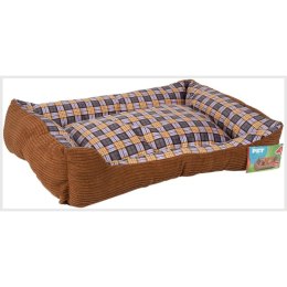 Miekkie legowisko kanapa dla psa 75 x 58 x 19 cm roz. L (brązowy)