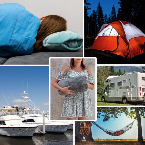 Bluzair Bluza Koc z Kapturem XXL Ciepła Hoodie 4w1