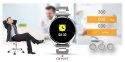 Smartwatch Giewont GW450-5 Srebrny + Pasek Czarny Skórzany
