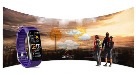 Smartband Giewont Czarny GW200-3 + Pasek Fioletowy