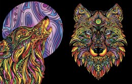 Notatnik Welwetowy A5 Wilk Lupus