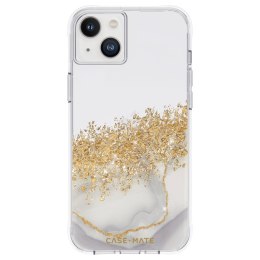 Case-Mate Karat - Etui iPhone 14 Plus zdobione złotem (Marble)