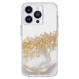 Case-Mate Karat - Etui iPhone 14 Pro zdobione złotem (Marble)