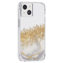 Case-Mate Karat - Etui iPhone 14 zdobione złotem (Marble)