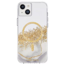 Case-Mate Karat MagSafe - Etui iPhone 14 Plus zdobione złotem (Marble)