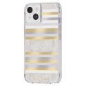 Case-Mate Pearl Stripes MagSafe - Etui iPhone 14 zdobione masą perłową (Pearl Stripes)