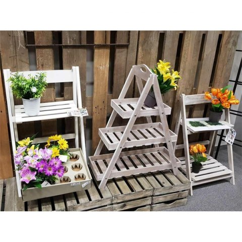 Kwietnik drewniany składany 3 półki