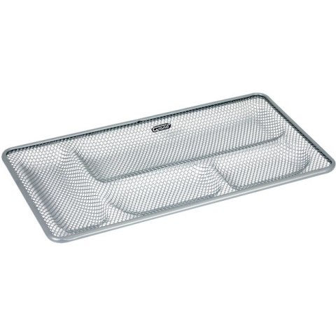 Przybornik na biurko Grand GR-095S metalowy srebrny