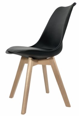 Krzesło skandynawskie MONZA BLACK - Black PU II GATUNEK