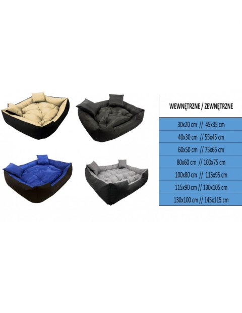 Duże Legowisko Kojec Łóżko Dla Psa Kota 145x115 cm Szare