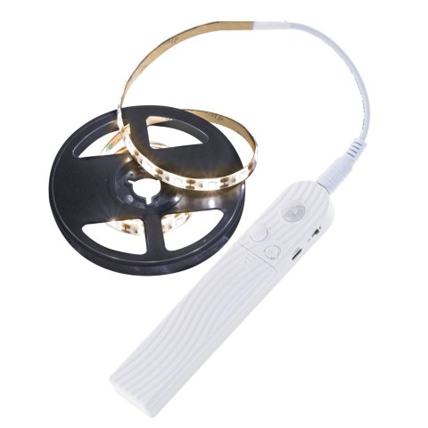 Taśma LED wodoodporna na baterie USB czujnik ruchu 1M 59LED ciepły biały