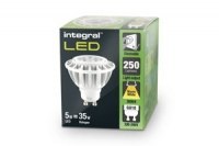 Integral żarówka LED GU10 PAR16 5W (35W) 2700K 250lm barwa biała ciepła
