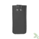 Valenta Pocket Stripe - Skórzane etui wsuwka Samsung Galaxy S4/S III, HTC One i inne (czarny)