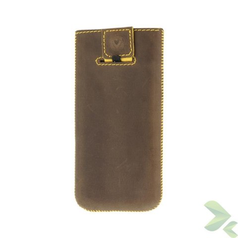 Valenta Pocket Stripe Vintage - Skórzane etui wsuwka Samsung Galaxy S4/S III, HTC One i inne (brązowy)