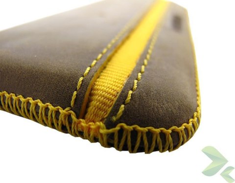 Valenta Pocket Stripe Vintage - Skórzane etui wsuwka Samsung Galaxy S5, Sony Xperia Z i inne (brązowy)