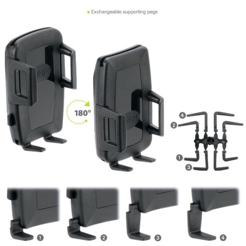 IGrip Universal Charging Dock - Uniwersalny uchwyt do smartfonów o szer. 44 - 84 mm + ładowarka + kabel micro USB + kabel Lightn