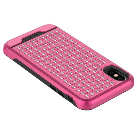 Zizo Star Diamond Hybrid Cover - Etui iPhone X (Pink/Black)