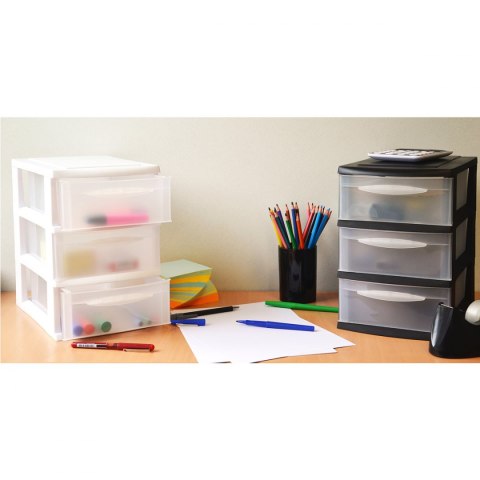 Szafka modułowa 3 szuflady A6 wąskie CZARNA