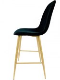 Krzesło barowe hoker AVOLA BLACK FABRIC