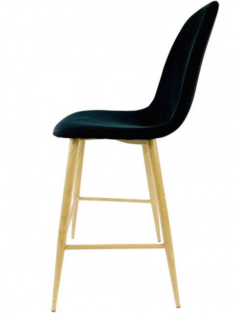 Krzesło barowe hoker AVOLA BLACK FABRIC