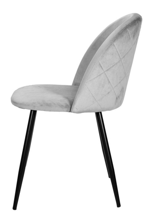 Krzesło tapicerowane GLORIA GREY VELVET