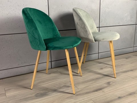 Krzesło tapicerowane GLORIA GREY VELVET