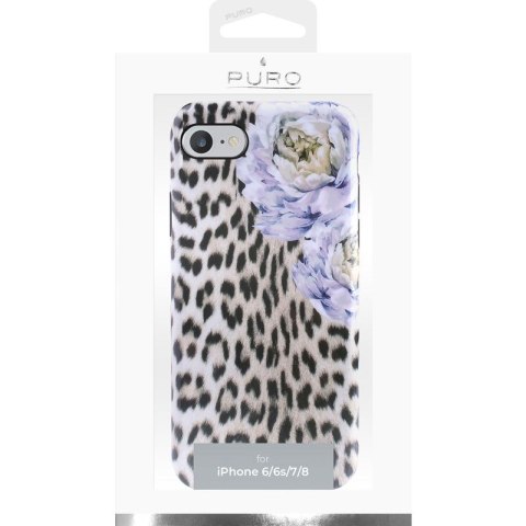 PURO Glam Sweet Leopard - Etui iPhone SE 2020 / 8 / 7 / 6s (Leo Peonies)