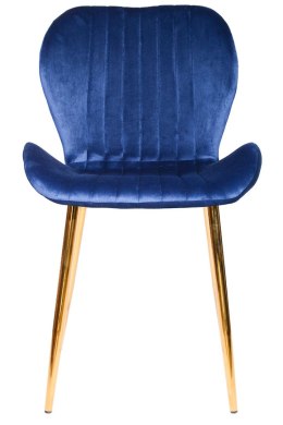 Krzesło tapicerowane MONTI VELVET BLUE GOLD