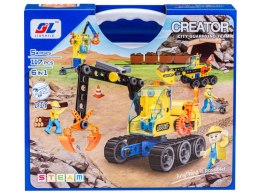 Klocki Konstrukcyjne, Maszyny, Pojazdy Budowlane, Auto, Helikopter, Dźwig, Samochód Do Rozkręcania I Skręcania 6w1