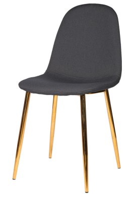 Krzesło GIULIA DARK GREY FABRIC GOLD
