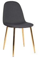 Krzesło GIULIA DARK GREY FABRIC GOLD