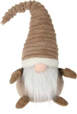 Krasnal gnom dekoracja świąteczna skrzat brązowy 44,5cm