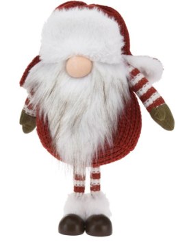 Krasnal gnom figurka dekoracja świąteczna czerwony 20x12x32 cm