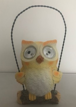 Lampka solarna dekoracyjna Sowa żółta