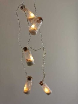 Lampki 8 led słoiczki z piaskiem i muszelkami ciepłe białe IP20